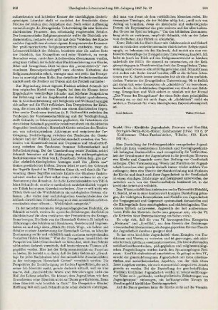 910-911 [Rezension] Seydel, Otto, Kirchliche Jugendarbeit