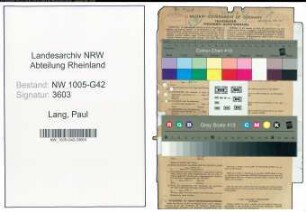 Entnazifizierung Paul Lang , geb. 18.05.1906 (Ingenieur)