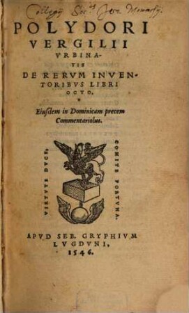De inventoribus rerum libri octo