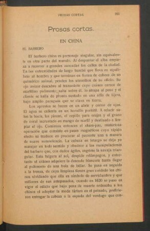 Prosas cortas.