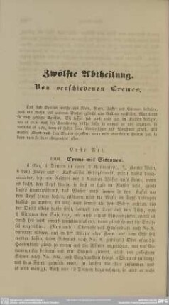 Zwölfte Abtheilung. Von verschiedenen Cremes