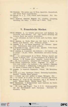 V. Französische Stecher (Nr. 732-1139)