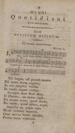 Hymni Quotidiani per annum.