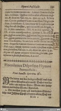 Homiletica Dispositio Hymni Pentecostalis: Veni Sancte Spiritus & c.
