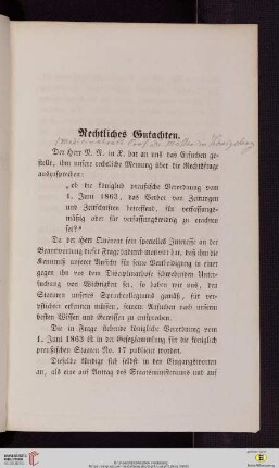 Rechtliches Gutachten