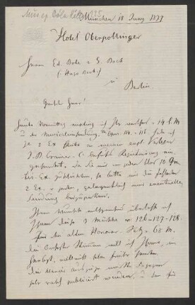 Brief an Musikverlag Ed. Bote und G. Bock (Berlin) : 18.06.1877
