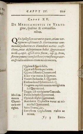 Caput XV. De Medicamentis In Vertigine, spasmo & conuulsionibus.