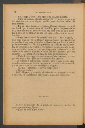 IV - El aviso
