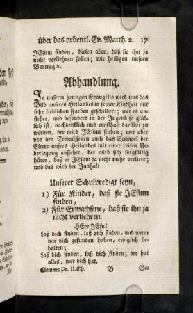 17-27, Abhandlung
