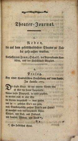 Theater-Journal für Deutschland. 20. 1782