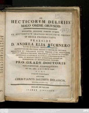 De Hecticorvm Deliriis Malo Omine Orivndis