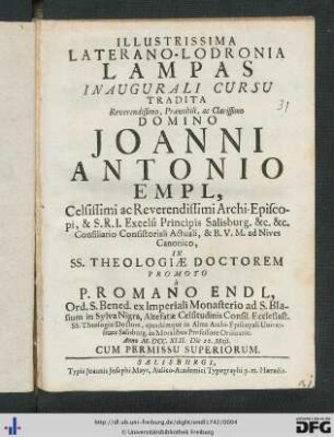 Illustrissima Laterano-Lodronia Lampas