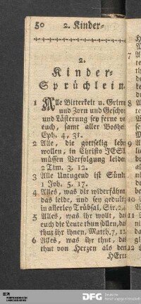 2. Kinder-Sprüchlein.