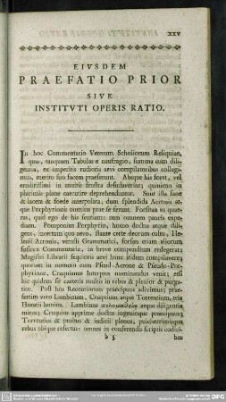 Eiusdem Praefatio Prior Sive Instituti Operis Ratio