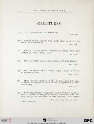 Sculptures (Nr. 289-295