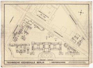 Technische Hochschule Berlin: Grundriss 1.OG 1:1000