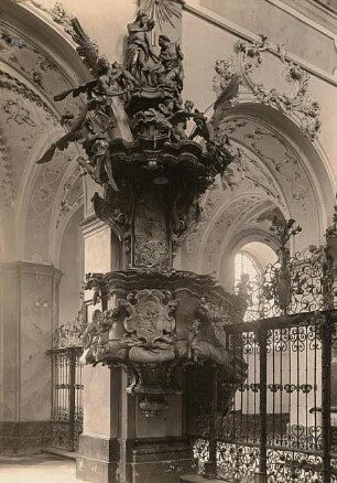 Kanzel : Kanzel. Ossegg (Osek), Zisterzienserstift, Stiftskirche