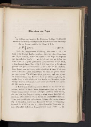 Silbermünze von Tiryns