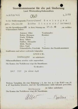 Seeburger, Franz-Josef