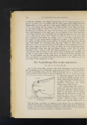 Der Vogelfußartige Klee wieder aufgefunden