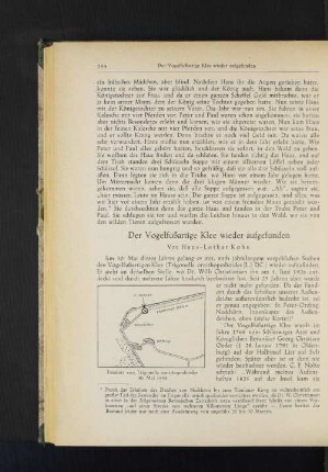 Der Vogelfußartige Klee wieder aufgefunden