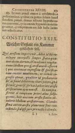 Constitutio XXIX.