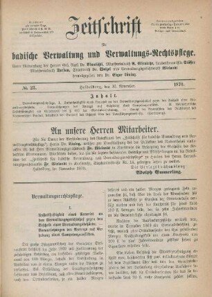 No. 23 - 26 = November - Dezember