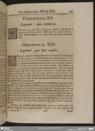Observatio XV. Leguntur, quae exhibitivae