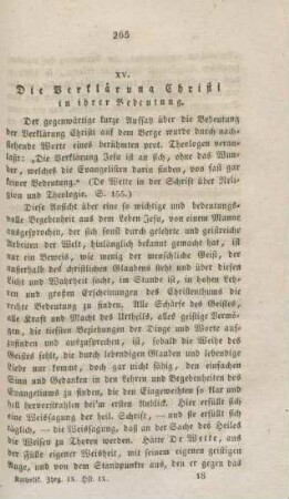 265-283 Die Verklärung Christi in ihrer Bedeutung
