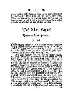 Das XIV. Capitel. Von inwendigen Paraden