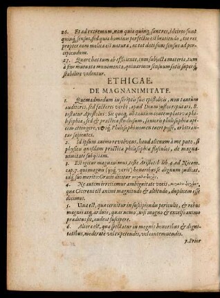 Ethicae. De Magnanimitate.