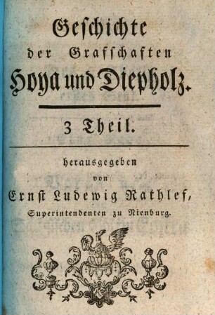 Geschichte der Grafschaften Hoya und Diepholz. 3