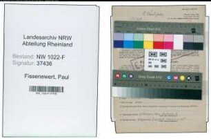 Entnazifizierung Paul Fissenewert , geb. 29.05.1888 (Lehrer)