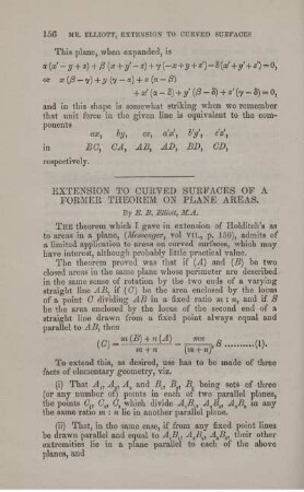 Extension to curved surfaces of a former theorem on plane areas.