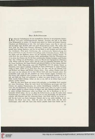 1. Kapitel: Der Arbeitsraum