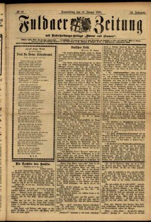 Ausgabe vom Donnerstag, den 31. Januar 1895.