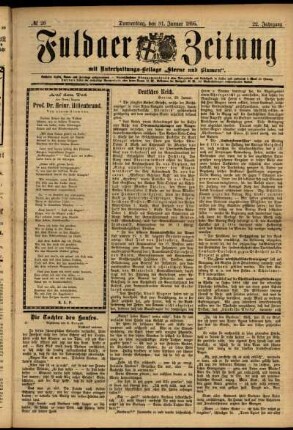 Ausgabe vom Donnerstag, den 31. Januar 1895.