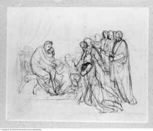 Joseph gibt sich seinen Brüdern zu erkennen - Vorstudie zu "Joseph gibt sich zu erkennen"