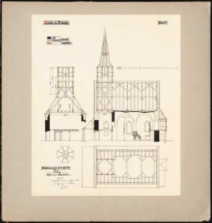 Kirche, Demnitz/Mark Umbau: Schnitte und Details der Holzkonstruktion