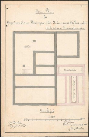 Baugesuche in Büsingen: Karl Bosch, Sophie Geß geb. Güntert, Hermann Güntert, Ludwig Güntert, Margaretha Heller, August von Ow, Bernhard von Ow, Gottlieb von Ow, Jakob von Ow, Konrad von Ow, Ulrich von Ow