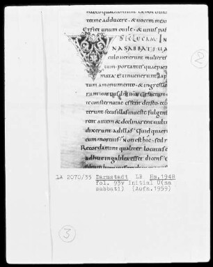 Evangelistar (Gero-Kodex) — Initiale U(na sabbati), Folio 93verso
