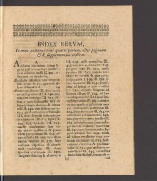 Index Rervm