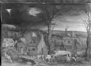 Die Ankunft der heiligen Familie in Bethlehem
