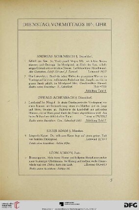 Dienstag, vormittags (Nr. 1-147)