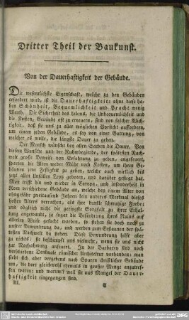 Von der Dauerhaftigkeit der Gebäude