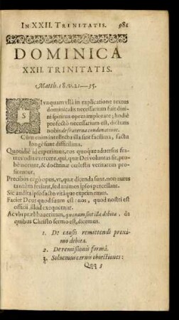 Dominica XXII. Trinitatis.