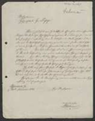 Brief von Carl Bernhard Lehmann an Unbekannt