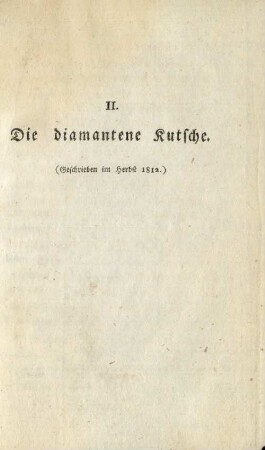 II. Die diamantene Kutsche