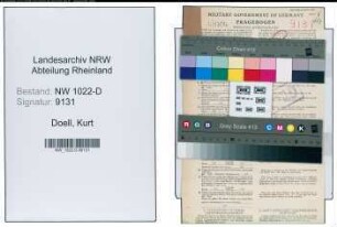 Entnazifizierung Kurt Doell , geb. 29.07.1912 (Kaufmaennischer Angestellter)