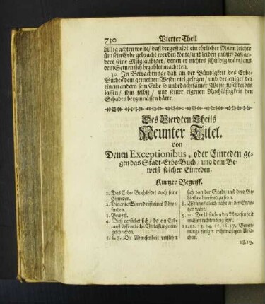 Neunter Titel.